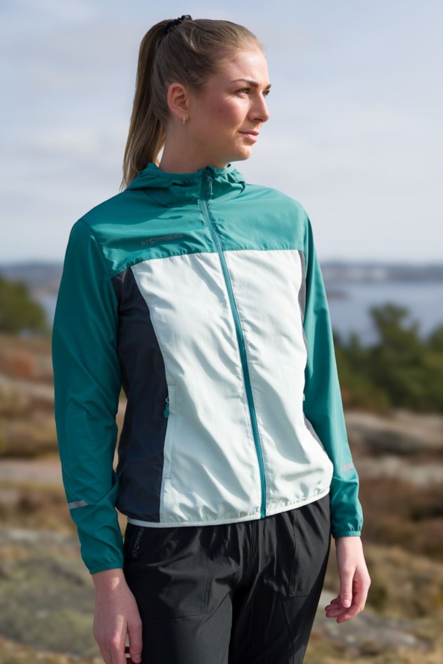 Vindestad packable vindjakke Green Dame - 1