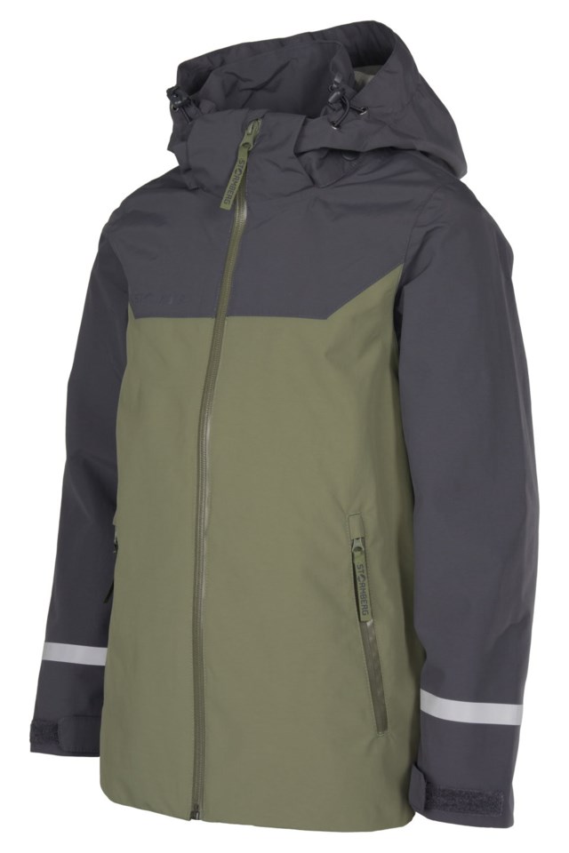 Barnefjell skalljakke barn 8-14 Grey|Green Barn - 1