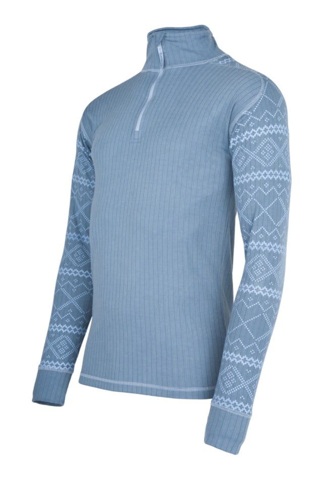 Halsafjell Half Zip trøye Blue Herre - 1