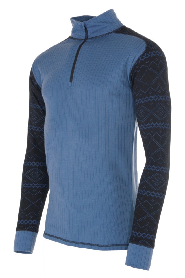 Halsafjell Half Zip trøye Blue Herre - 1