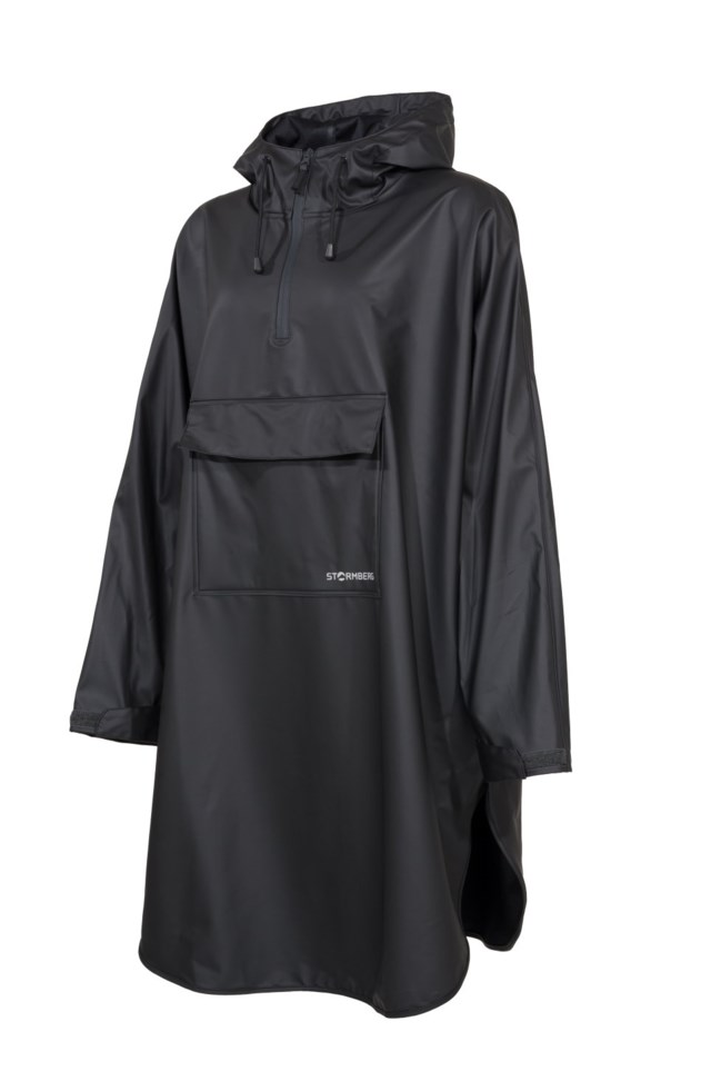 Lindesnes regnponcho Jet Black - 1