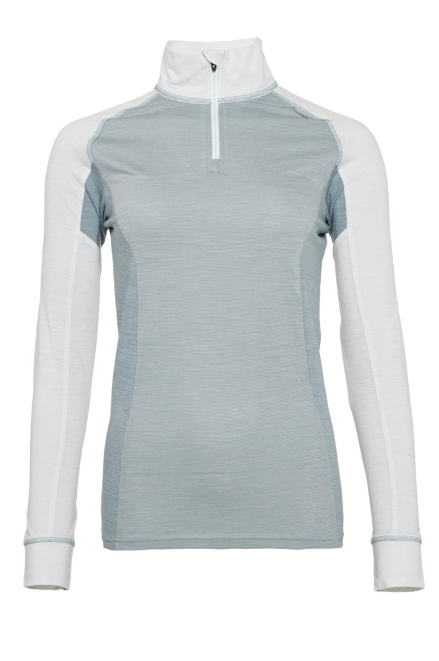 Glitterdal Superwool Half Zip trøye Green Dame - 1