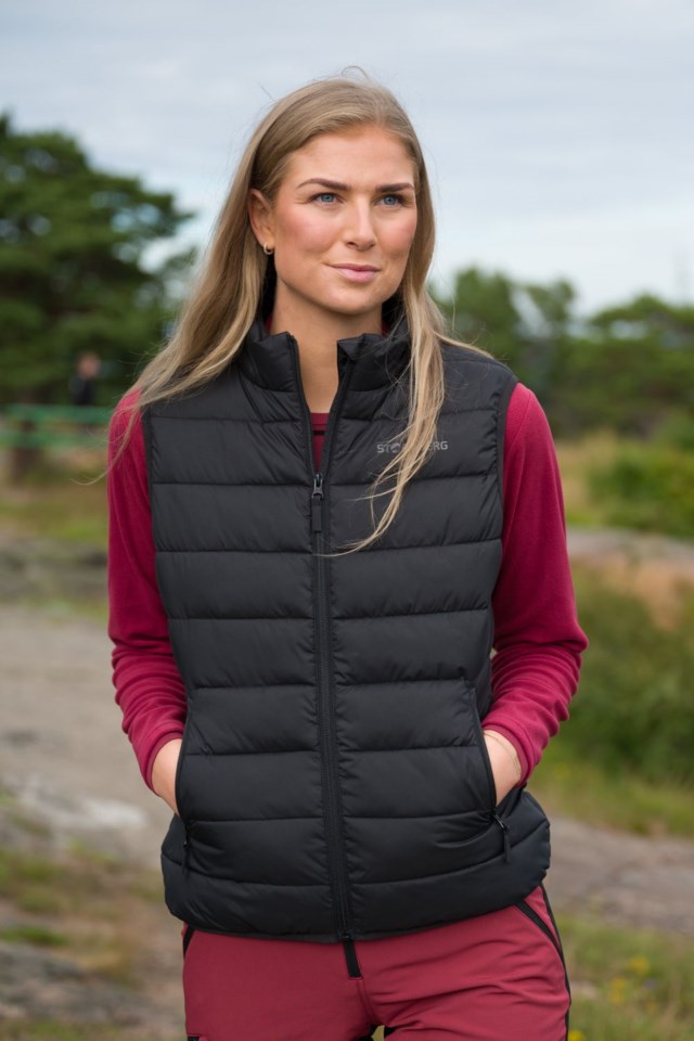 Strimfonna vattert vest Black Dame - 1