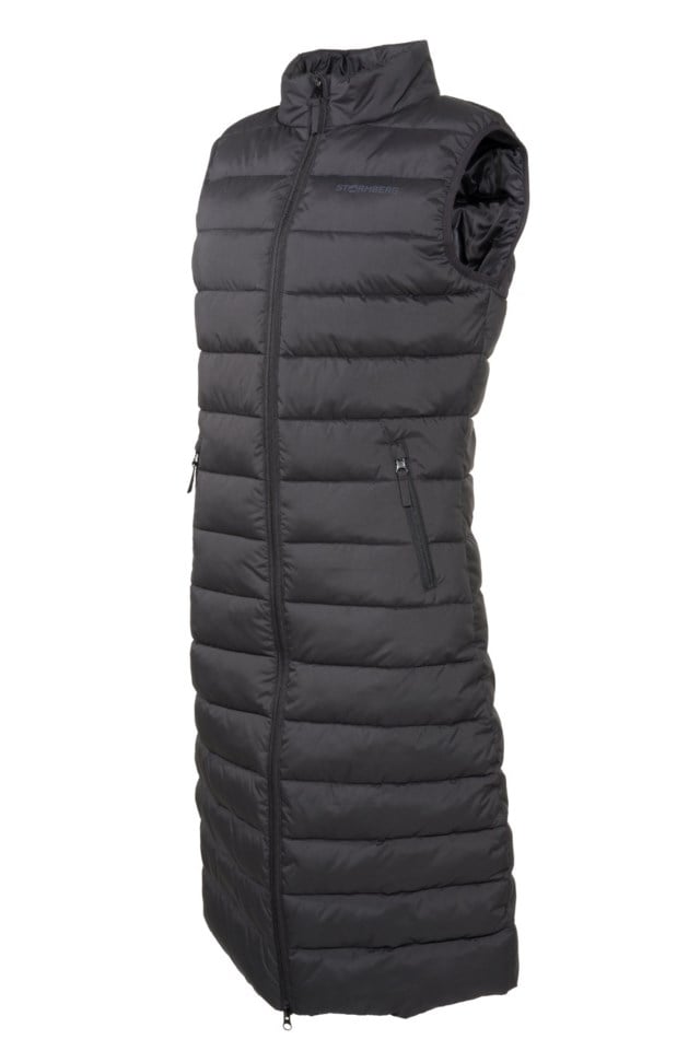 Strimfonna vattert lang vest Black Dame - 1