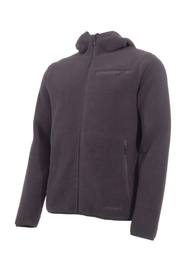Kiruna Sherpa fleecejakke Ebony Grey/Black - 1