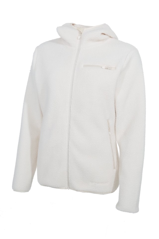 Kiruna Sherpa fleecejakke White Dame - 1
