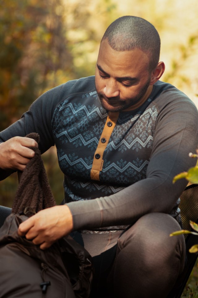 Setesdal 2-lags bestefar ulltrøye Blue Herre - 1