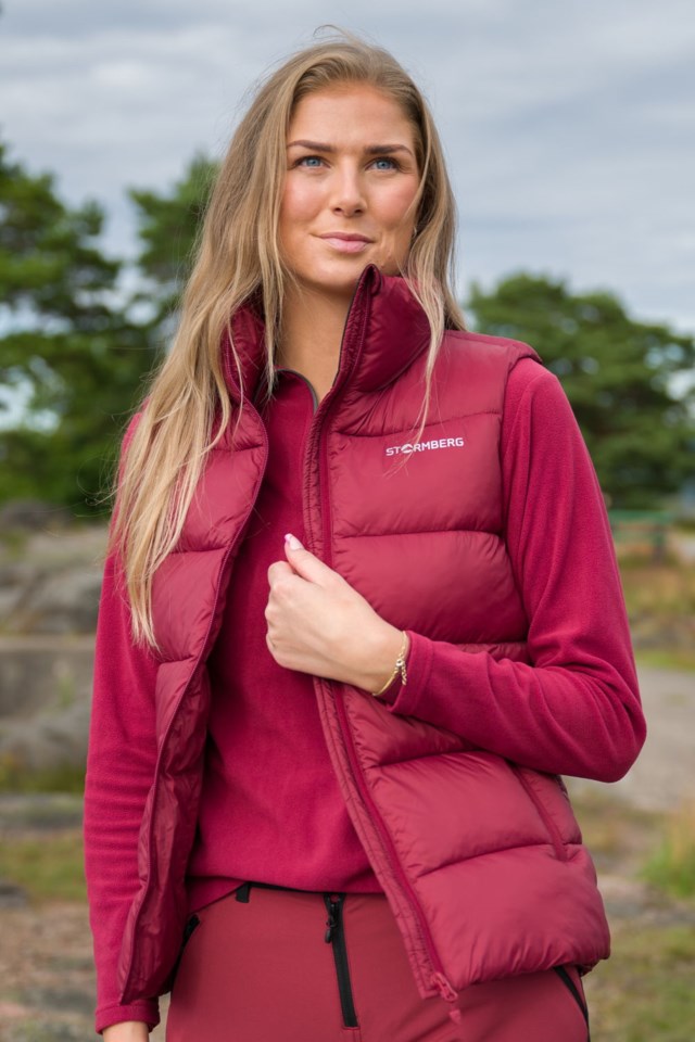Frostli vattert vest Ruby Wine - 1