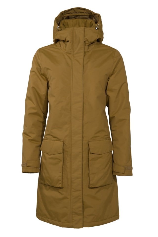 Frafjord vattert lang parkas Yellow Dame - 1