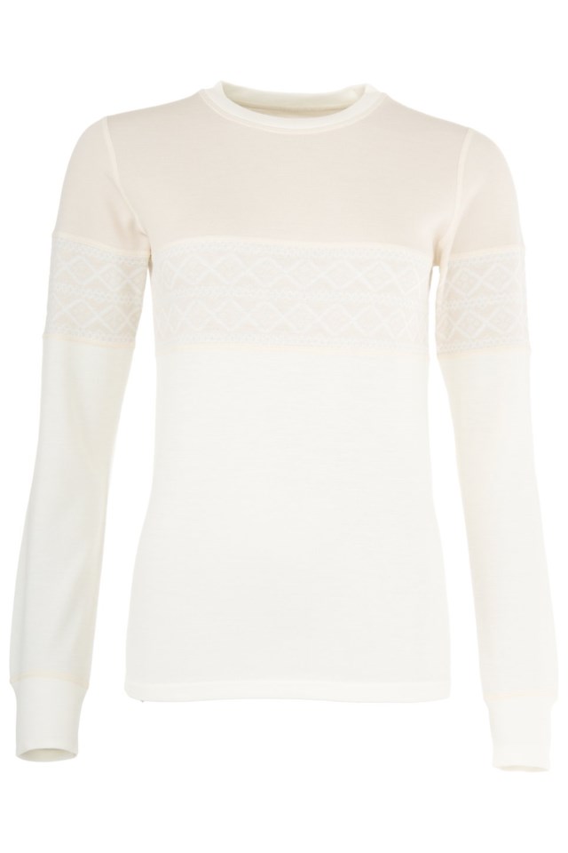 Hardanger 2-lags ulltrøye White Dame - 1