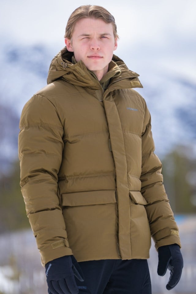 Longyearbyen resirkulert dunjakke Green Herre - 1