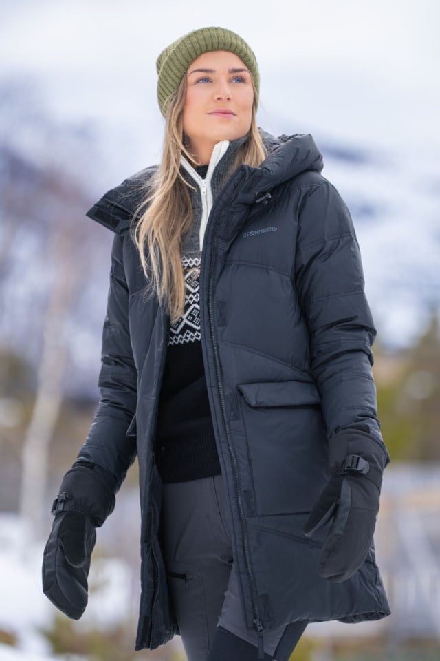 Longyearbyen resirkulert dunparkas Black Dame - 1