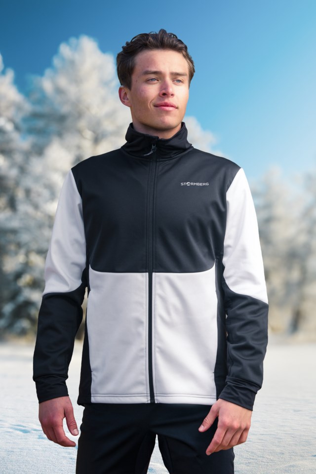 Kollen softshelljakke Black|White Herre - 1