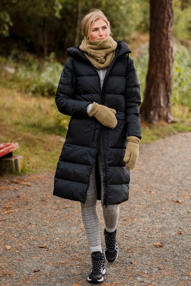 Frostlidalen vattert lang parkas Black Dame - 1
