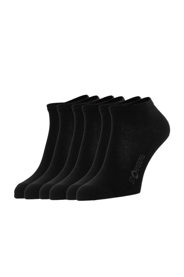 Skien bomull ankelsokk 3-pack Black Unisex - 1