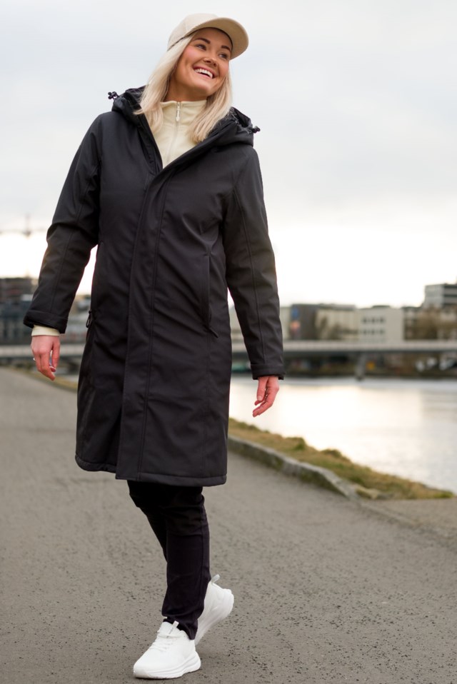 Eidnes lang vattert parkas Jet Black - 1