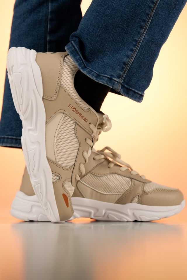 Frimarka joggesko barn 8-14 Beige Barn - 1