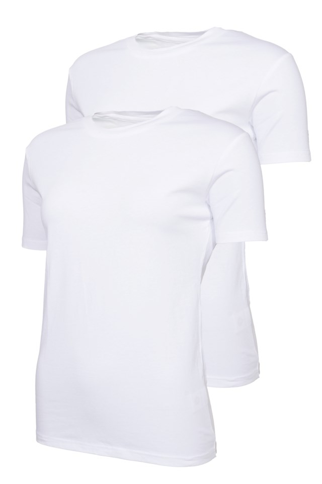Oslo bomull t-skjorte 2-pack White Dame - 1