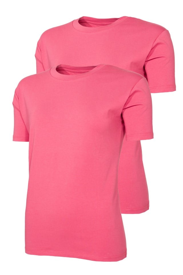 Oslo bomull t-skjorte 2-pack Pink Dame - 1