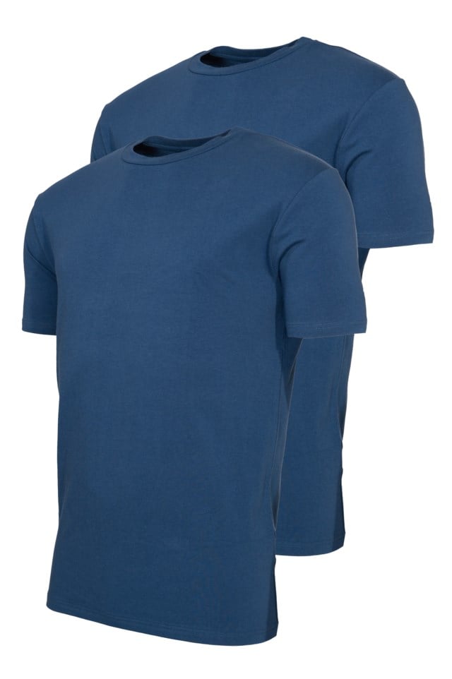 Oslo bomull t-skjorte 2-pack Blue Herre - 1