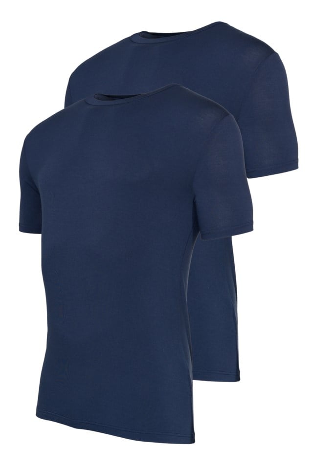 Bergen bambus t-skjorte 2-pack Blue Herre - 1