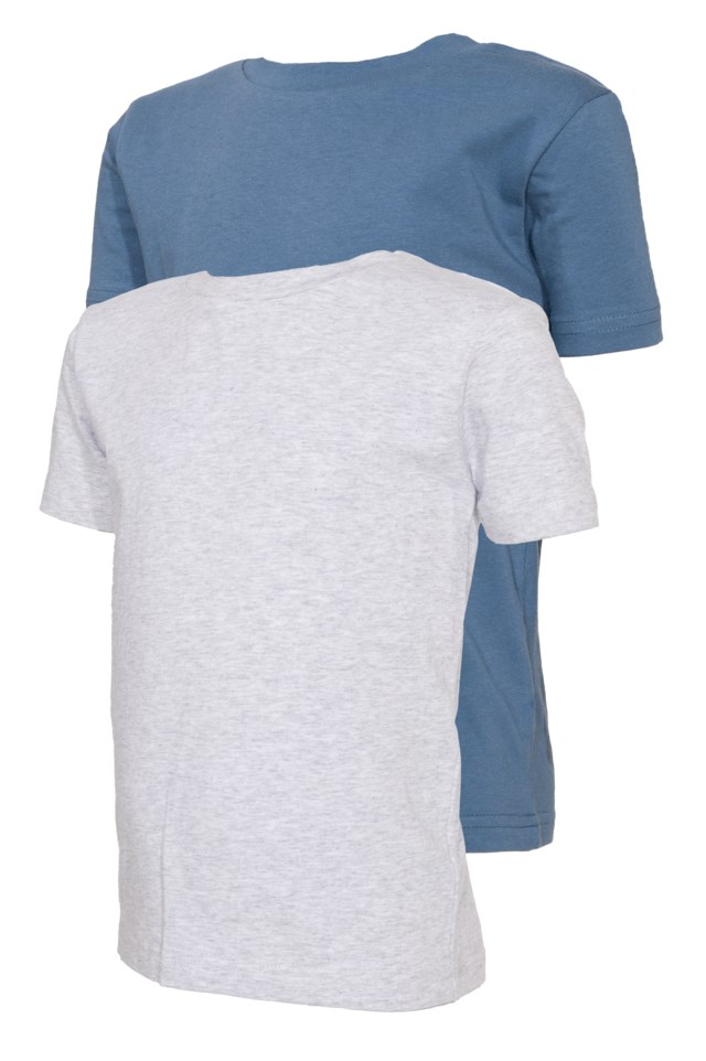 Fjelldalen bomull t-skjorte 2-pack barn 1-7 Northern Droplet / Oceanview - 1