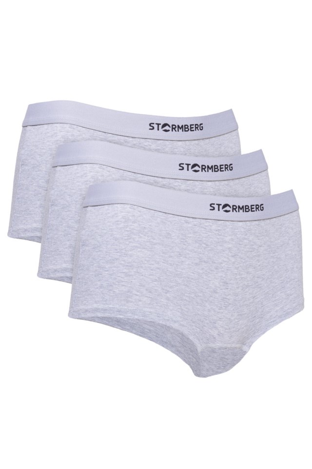 Dalvik bomull boxer 3-pack Light grey melange - 1