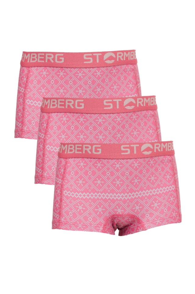 Vika boxer 3-pack jente 1-7 Slate Rose / Woodrose - 1