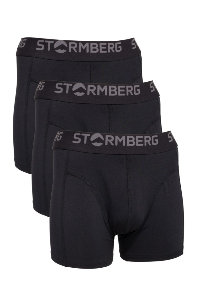 Tolan bomull boxer 3-pack Jet Black - 1