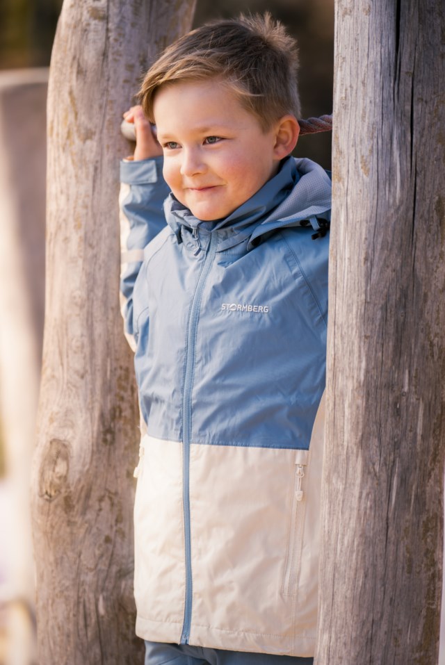 Stryn skalljakke barn 8-14 Beige|Blue Barn - 1