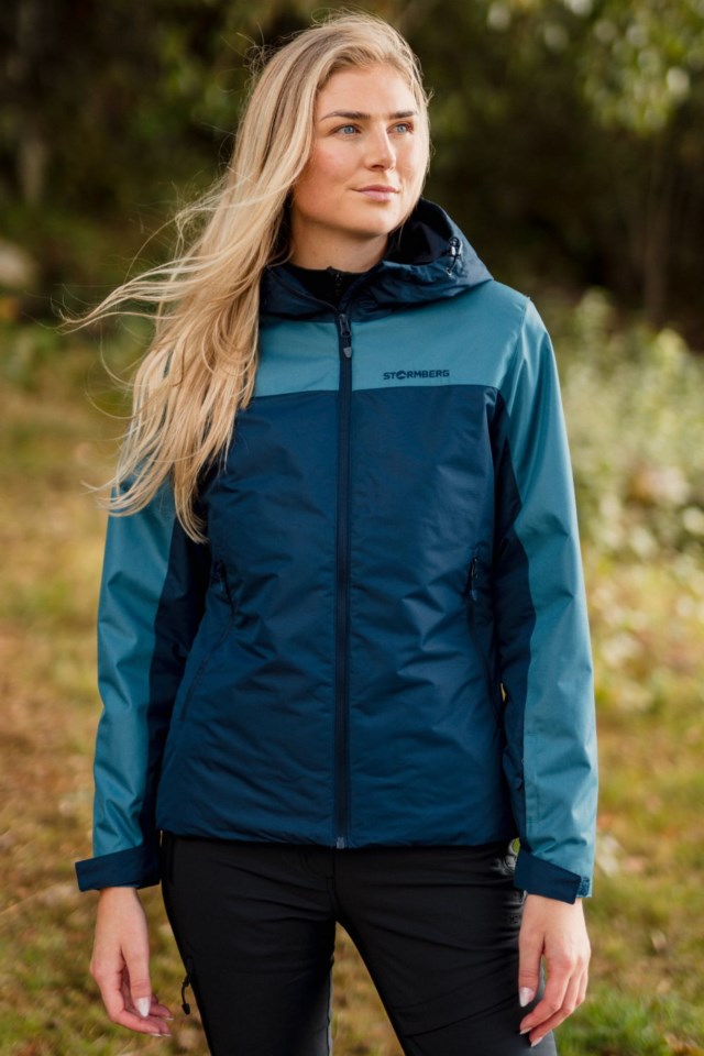 Kvitfjell vattert jakke Blue Dame - 1