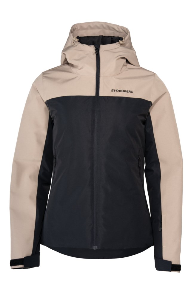 Kvitfjell vattert jakke Black|Beige Dame - 1