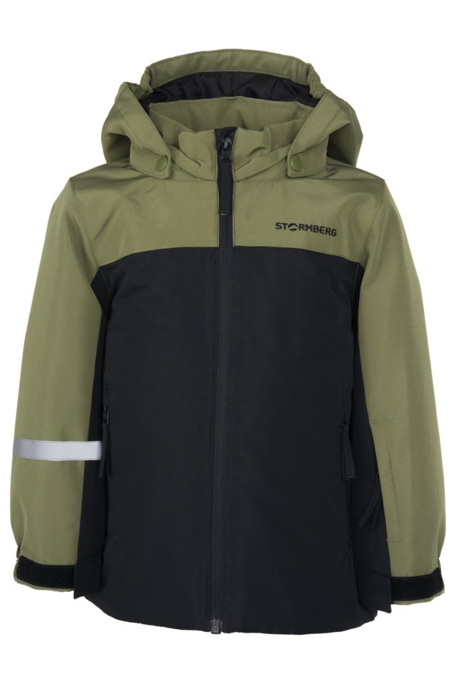 Kvitfjell vattert jakke barn 1-7 Black|Green Barn - 1