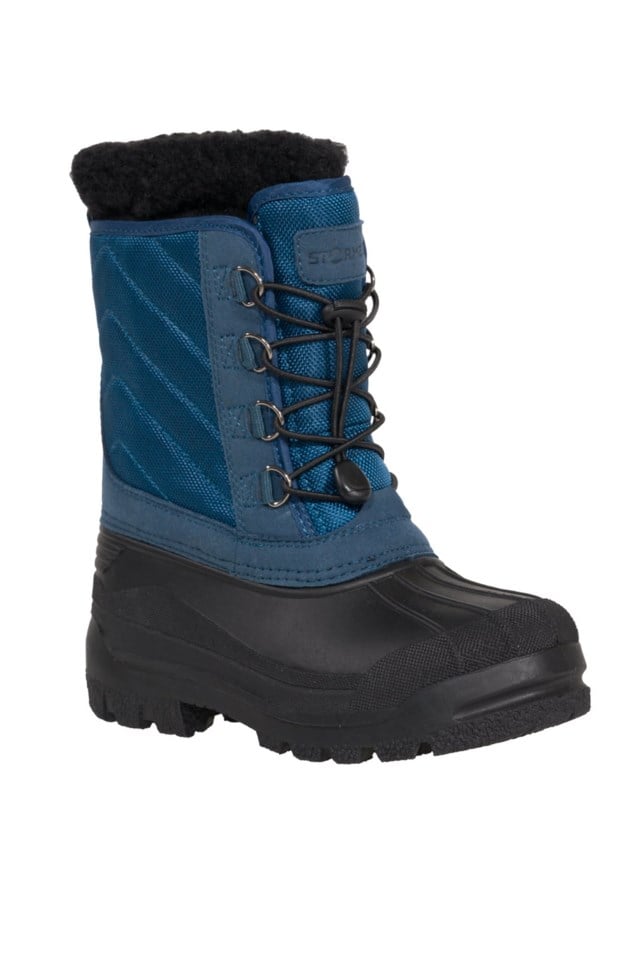 Isnes ullfôret vanntett vinterstøvel barn Blue Barn - 1