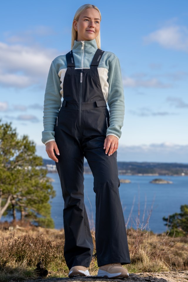 Romsdal 3-lags teknisk salopette skallselebukse Black Dame - 1