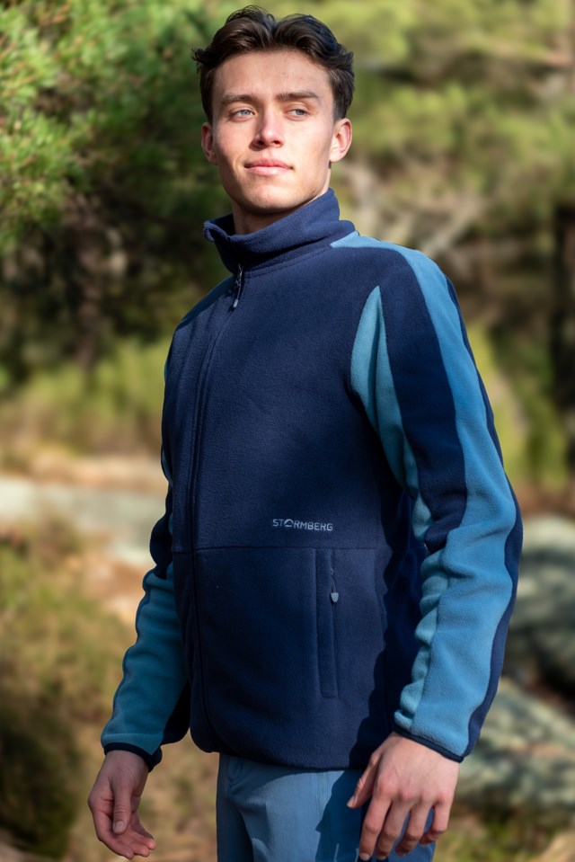 Langesund fleecejakke Blue Herre - 1