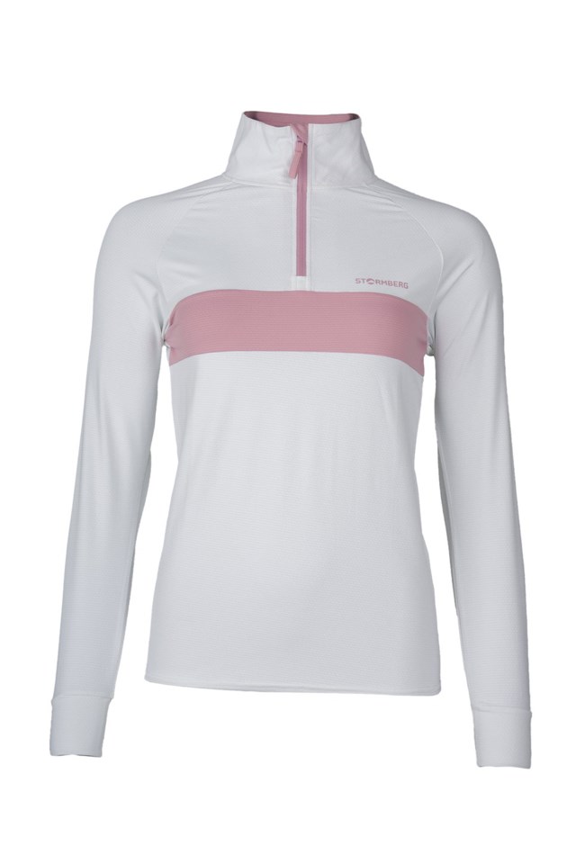 Tinndal Half Zip genser White|Pink Dame - 1