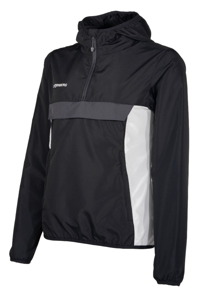 Vindestad packable anorakk Jet Black / Ebony - 1