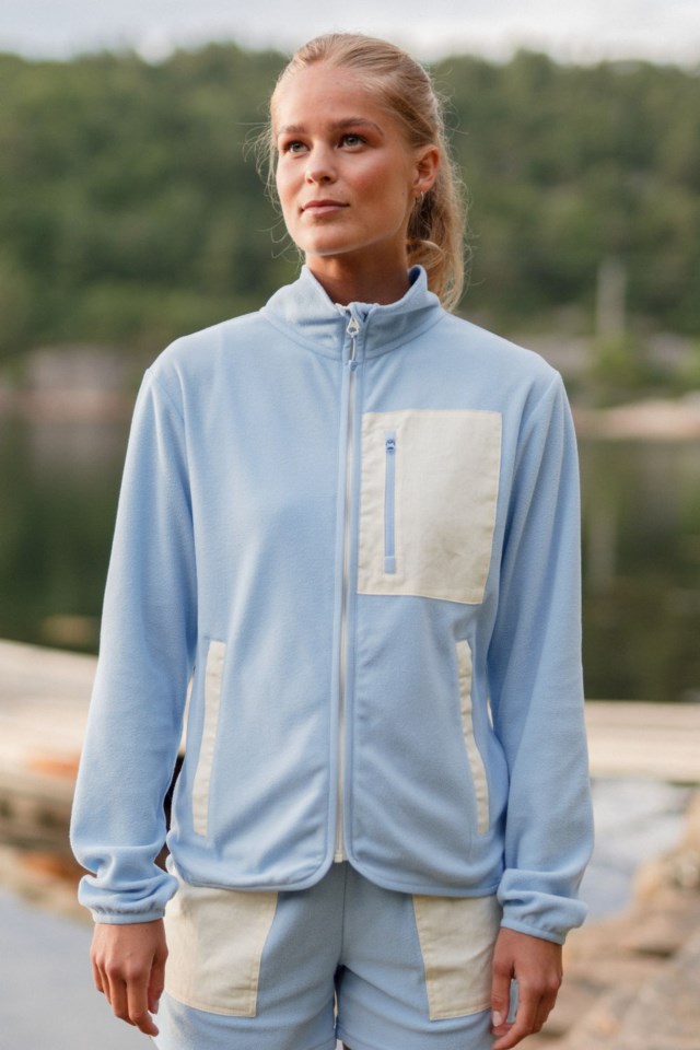 Linfjord fleecejakke Blue Dame - 1