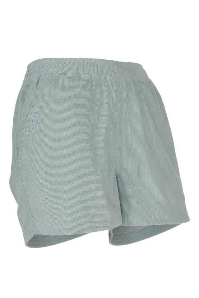 Havsand cord kort shorts Green Dame - 1