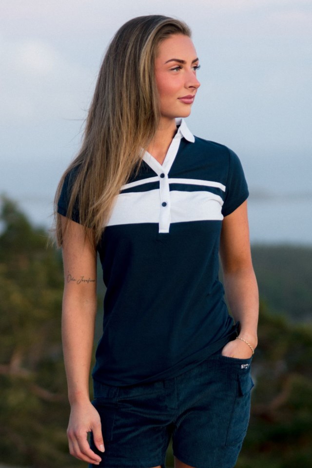 Solastranda piqueskjorte Dress Blues - 1