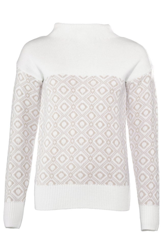 Hørsfjell strikkegenser White|Beige Dame - 1