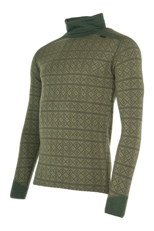Rauland 2-lags polo ulltrøye herre Olivine / Thyme - 1