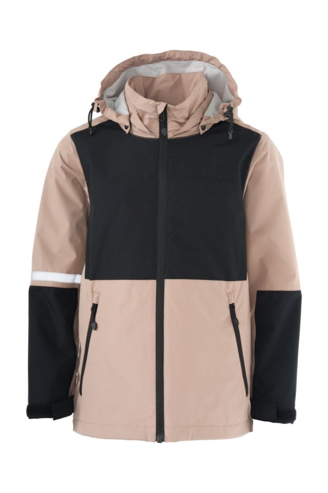 Geiranger fôret skalljakke barn 8-14 Black|Beige Barn - 1