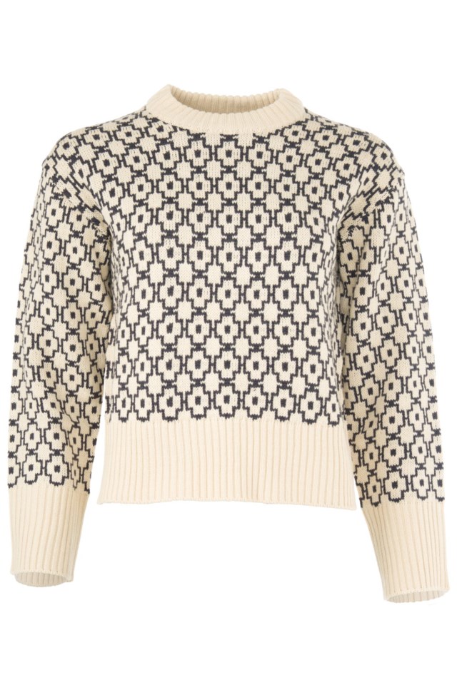 Mesnali strikkegenser Black|Beige Dame - 1