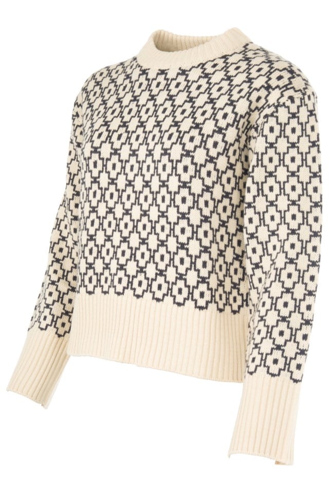 Mesnali strikkegenser Black|Beige Dame - 1