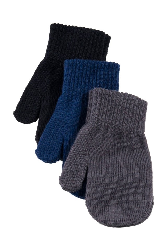 Klippen ullvotter barn 1-7 - 3-pack Black|Grey|Blue Barn - 1