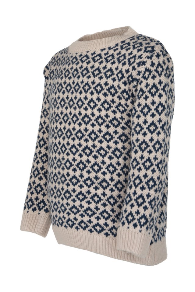 Nordstien strikkegenser barn 1-7 Beige|Blue Barn - 1