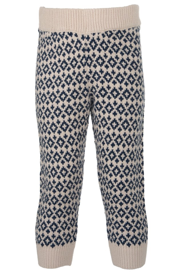 Nordstien strikkebukse barn 1-7 Beige|Blue Barn - 1