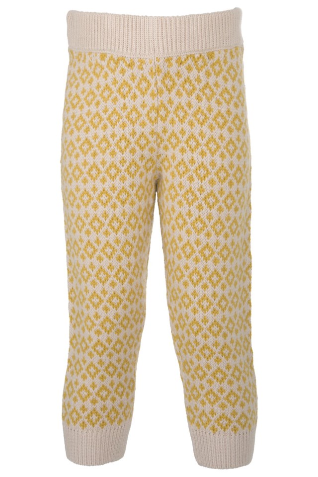 Nordstien strikkebukse barn 1-7 Beige|Yellow Barn - 1